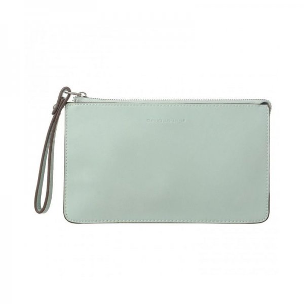 WOMEN'S SYNTHETIC LEATHER CROSSBODY WRISTLET CLUTCH WITH WRIST STRAP - PALE GREEN