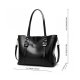 WOMENS DESIGNER PURSES AND HANDBAGS LADIES SHOULDER BAGS SATCHEL TOTE BAG - BLACK