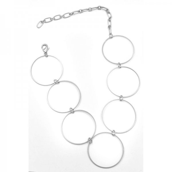 Linked Metal Ring Necklace