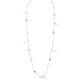 Linked Quartz Metal Rock Station Necklace